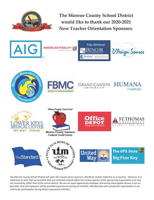 New Teacher Orientation Sponsors  